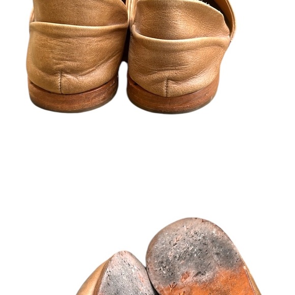 Beek Puffin by Two Birds UNISEX Tan Leather Slip-On Booties Shoes - Picture 10 of 13